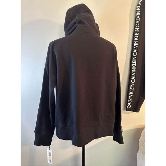 NWT Calvin Klein Womens Performance Pants Yoga Legging Logo Black White Large - Picture 10 of 14